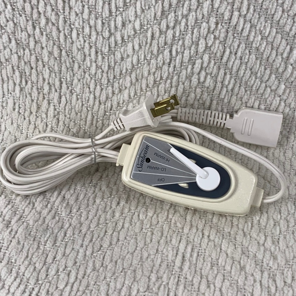 Sunbeam 53804-001 Electric Heating Blanket Controller 2 Prong Power Cord